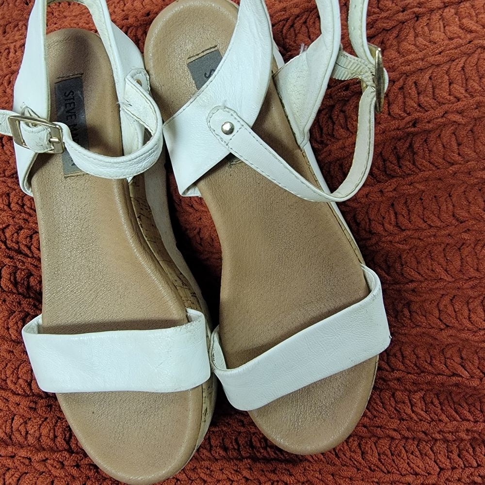 Steve Madden Cream Strappy Sandals